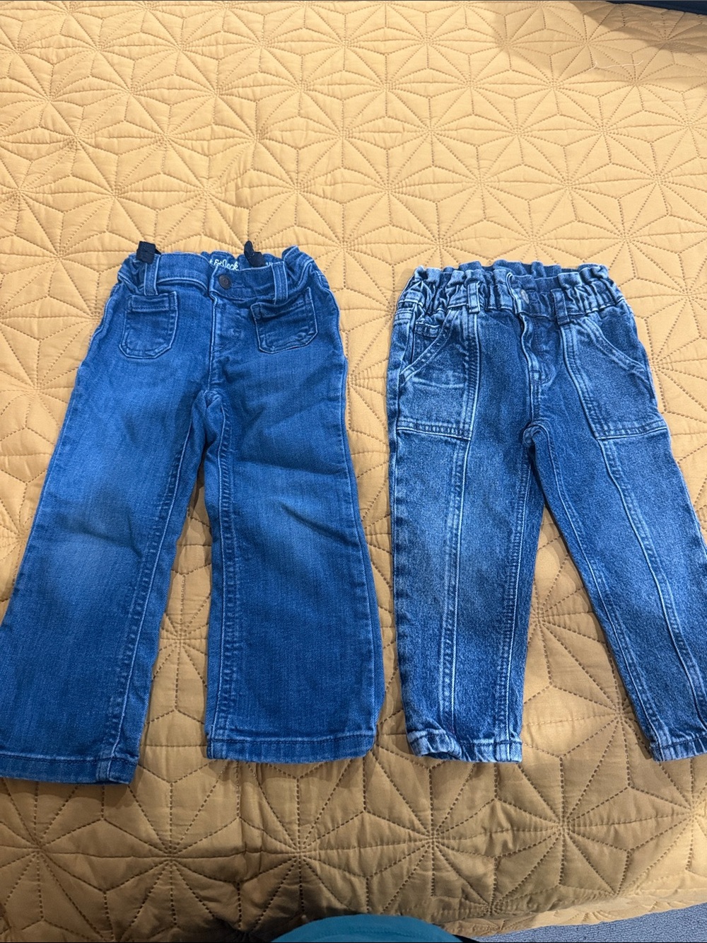 Girls Blue Denim Pull-On Jeans - 2 Pack